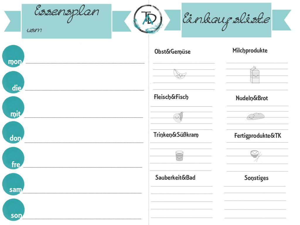 Let S Plan Dinner Essensplan The Anna Diaries De