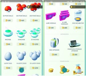 shop pokemon go