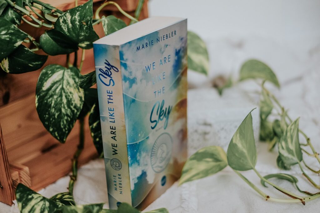 „We are like the sky“, Marie Niebler, zweite Band der „Like-Us“-Trilogie, HarperCollins Verlag, „We are like the Sea“, Cozy vibes, Vancouver Island, New-Adult, Wohlfühl Buch, Romance Buch, Isbn: 9783745703368